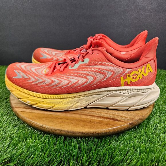 Hoka One One Arahi 6 Mens Size 11.5 D Fiesta Amber Yellow Gym Shoes Sneakers main image 8